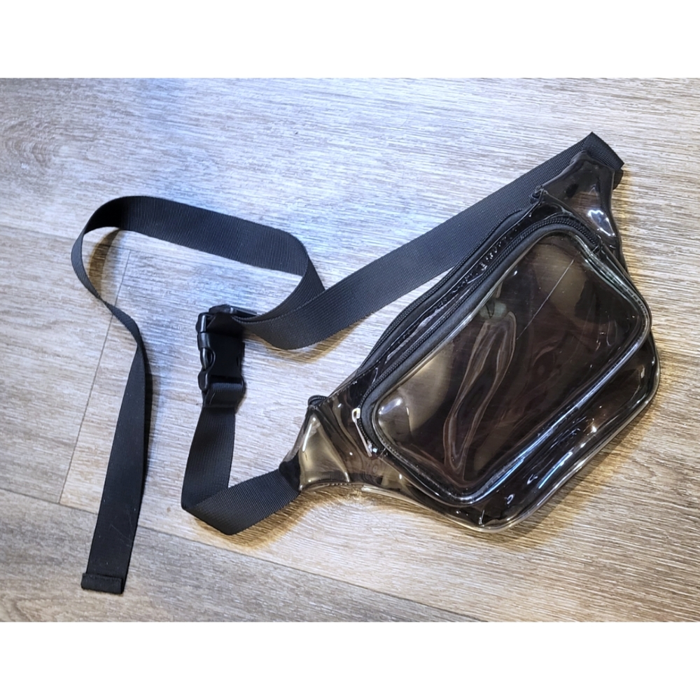 Dark Tinted Clear Waist Buckle Fanny Pack Bag